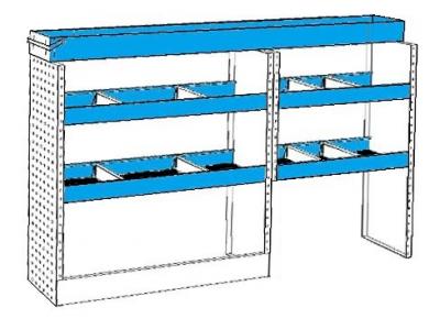 Etagère SYNCRO SYSTEM - L 1,75m x P 31cm